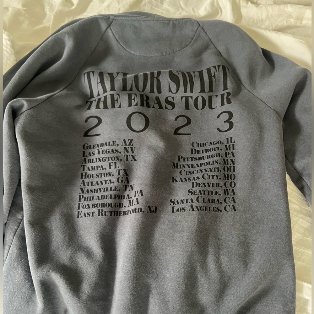 Dark blue light wash Taylor Swift Eras Tour merch!